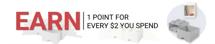 Earn -  1 Point for every $2 you spend