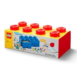 LEGO - 8 KNOBS BRICK 2 DRAWERS BRIGHT RED (1) ML